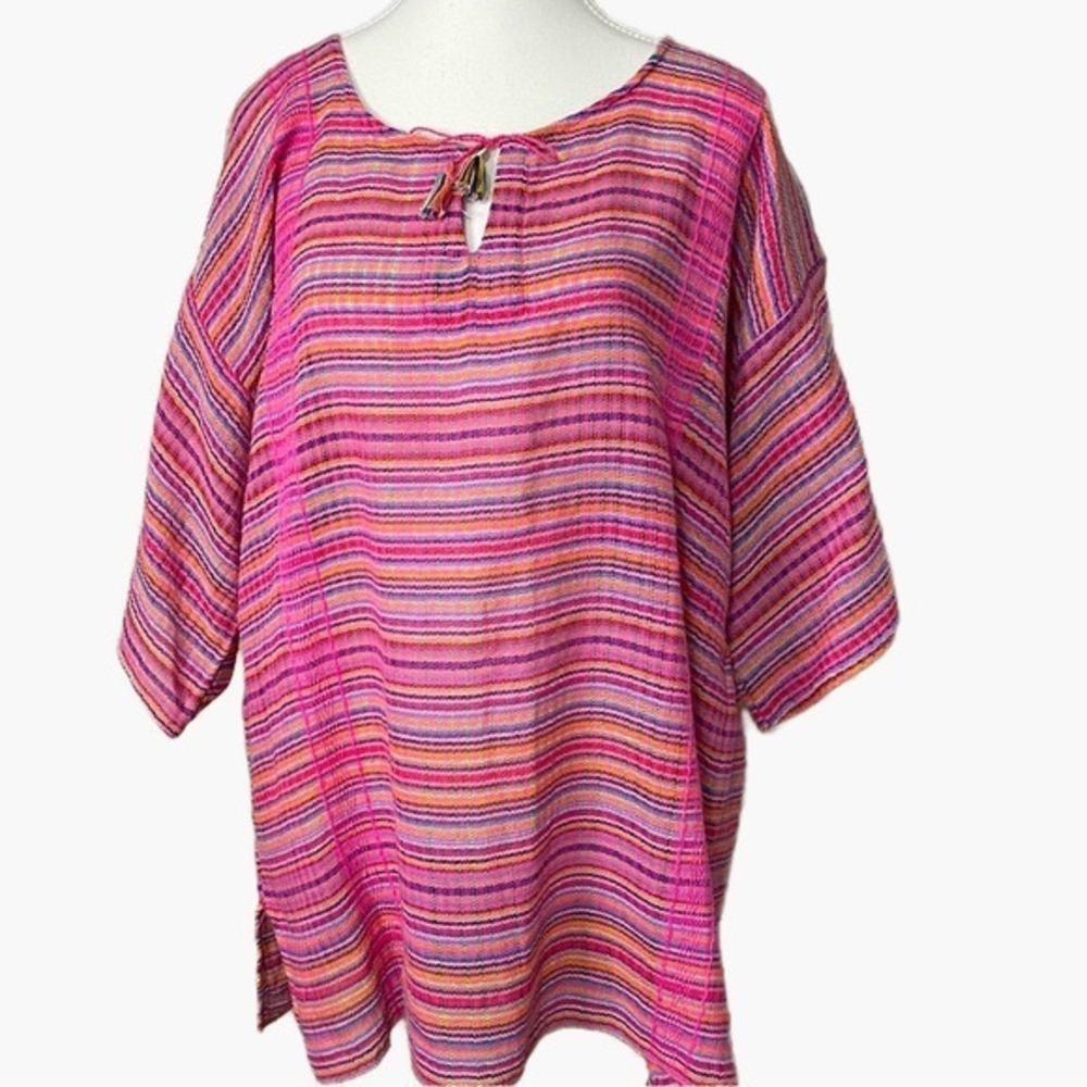 Unbranded‎ Multicolored Striped Weave Style Top